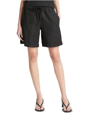 NEW Vince Pull-On Bermuda Shorts.  Black Color.  100% Hemp.  Size M.  NWOT
